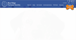Desktop Screenshot of blueridgehumane.org